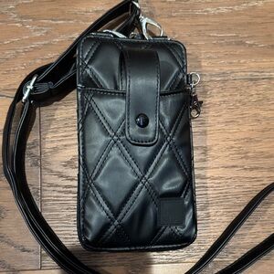 IHKWIP Black Quilted Crossbody Bag with RFID wallet NWOT